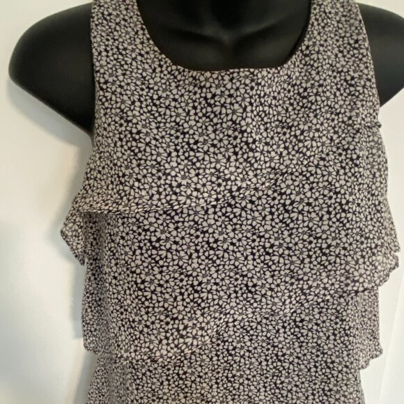 CJ Christopher& Banks Tiered Ruffle Layered Sleeveless Short Dress Size 4 - Picture 3 of 7